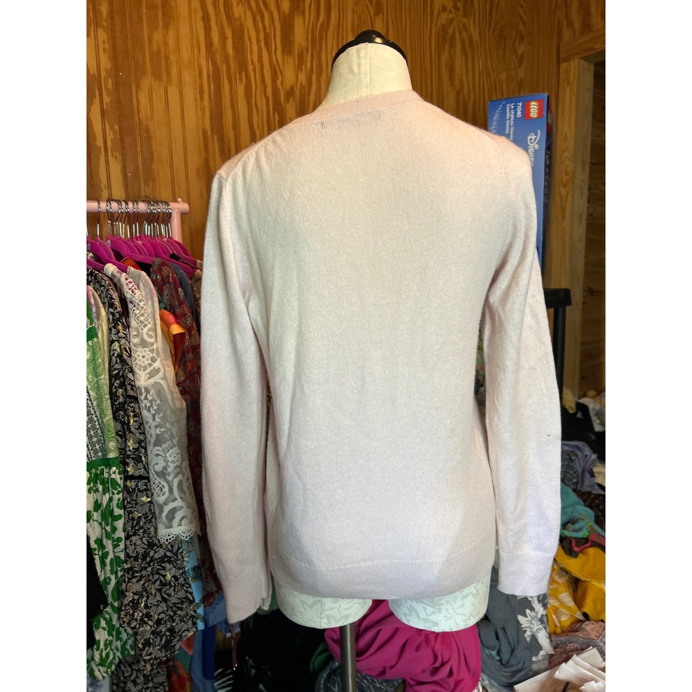 Quince Mongolian Cashmere Crewneck Sweater Light Pink Pullover Sz M - Picture 5 of 8